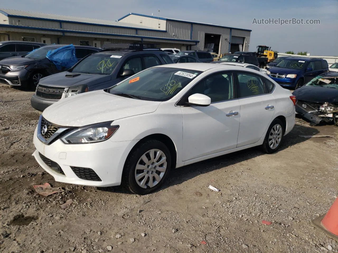 2019 Nissan Sentra S White vin: 3N1AB7AP6KY292767