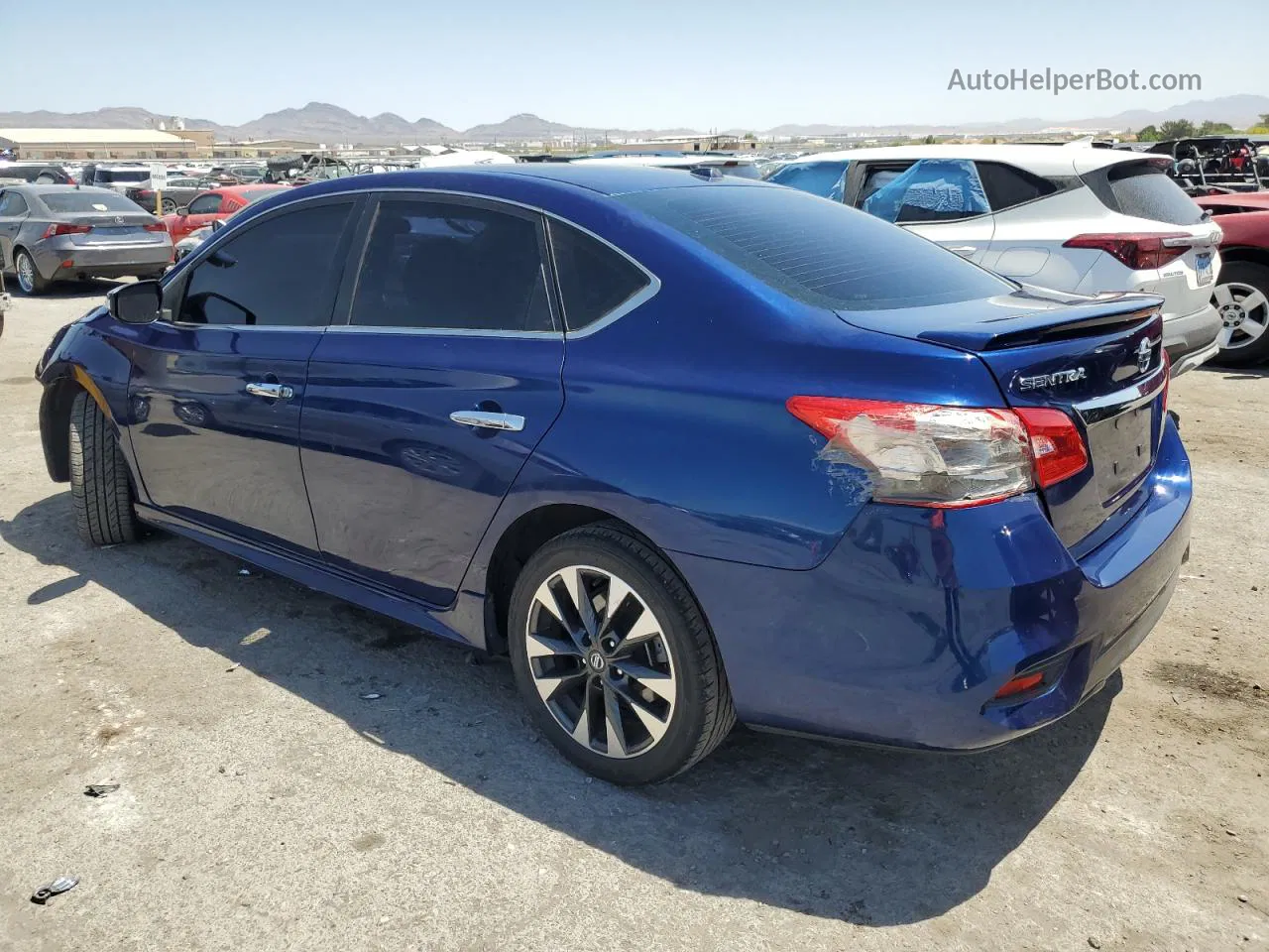 2019 Nissan Sentra S Синий vin: 3N1AB7AP6KY293630