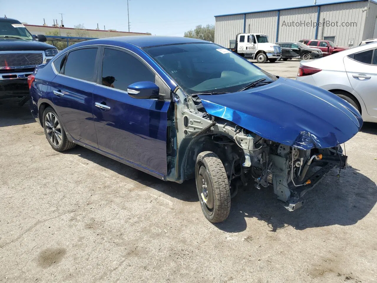 2019 Nissan Sentra S Синий vin: 3N1AB7AP6KY293630