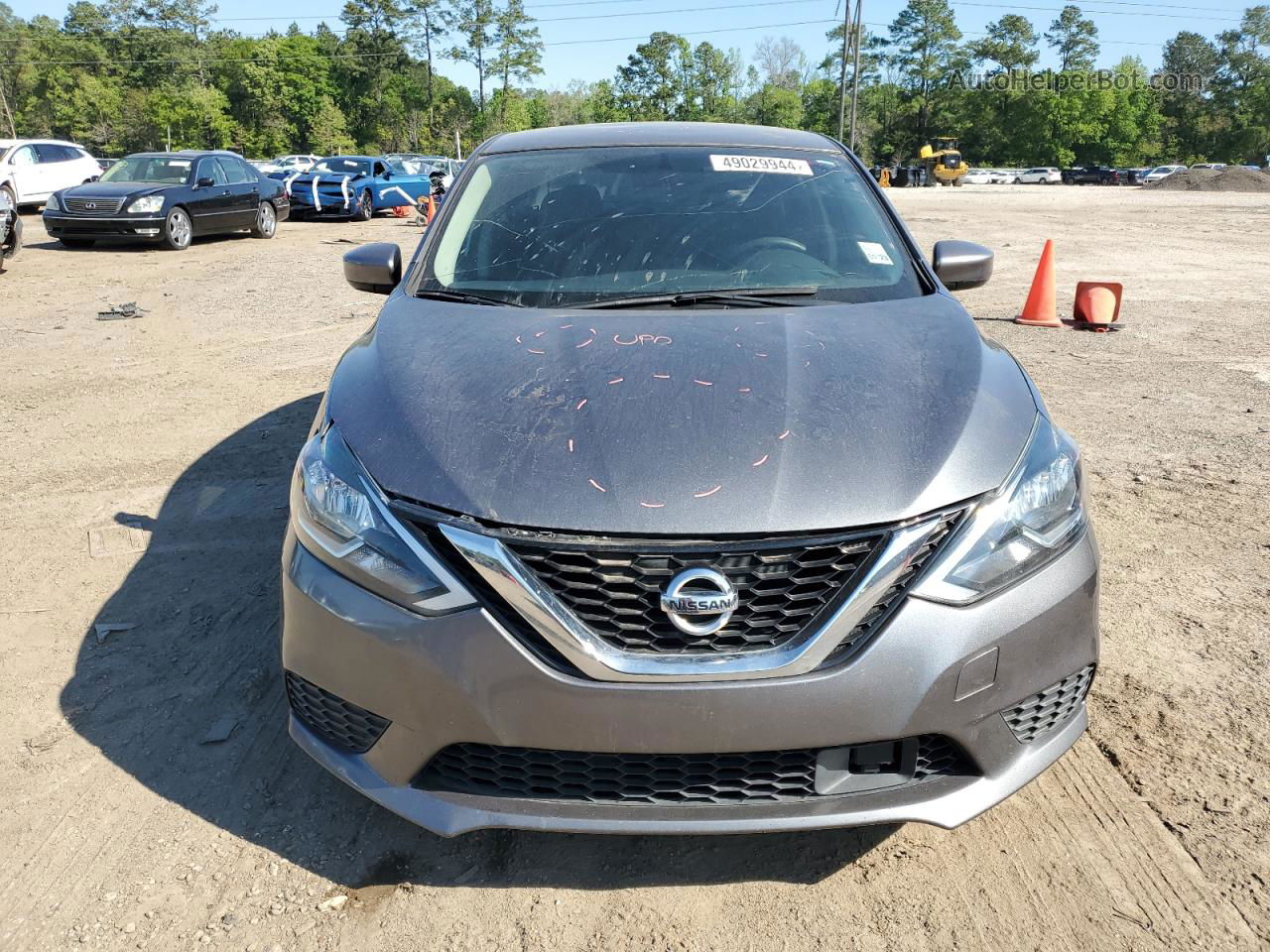 2019 Nissan Sentra S Серый vin: 3N1AB7AP6KY302617