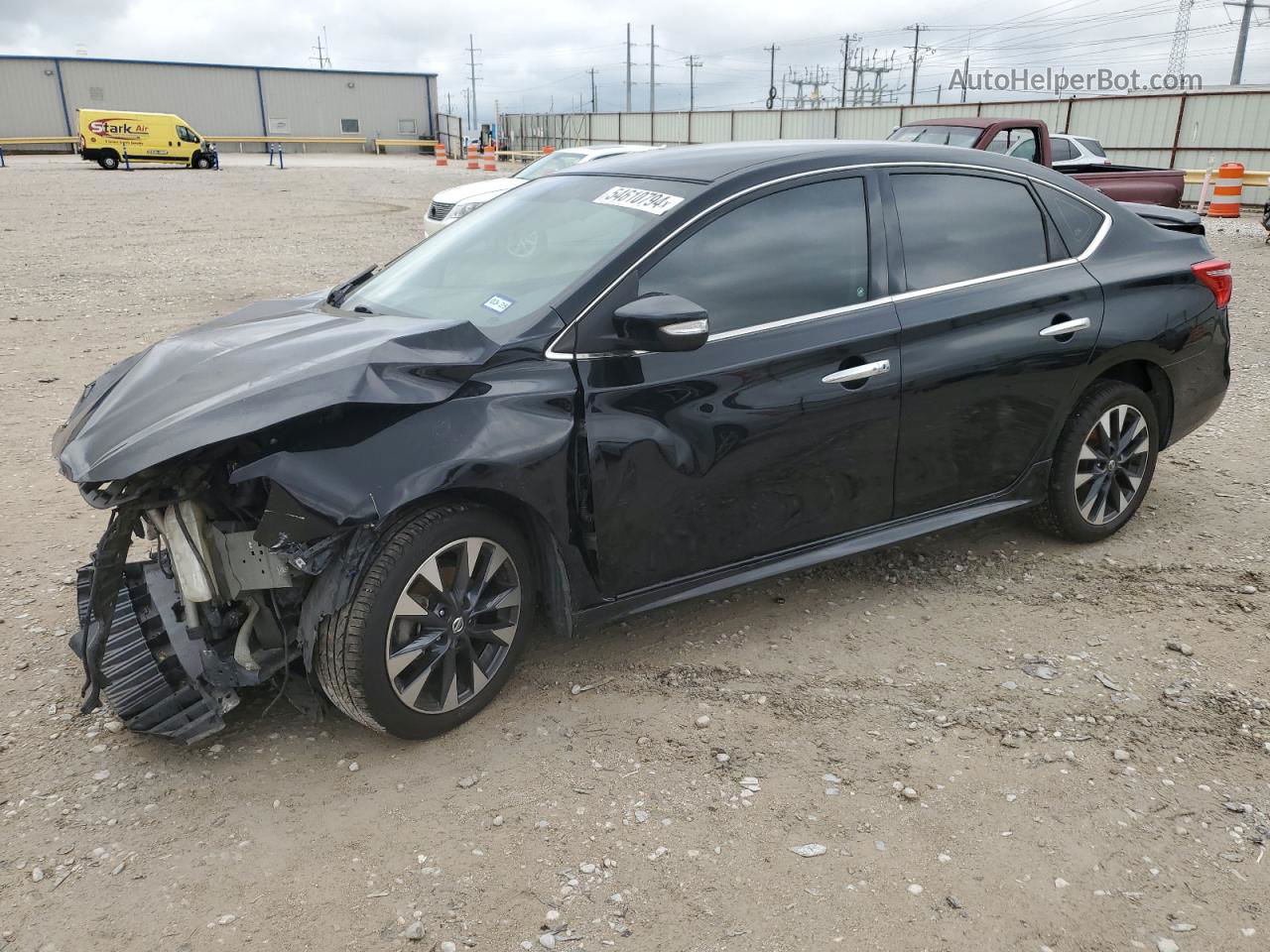 2019 Nissan Sentra S Черный vin: 3N1AB7AP6KY307834