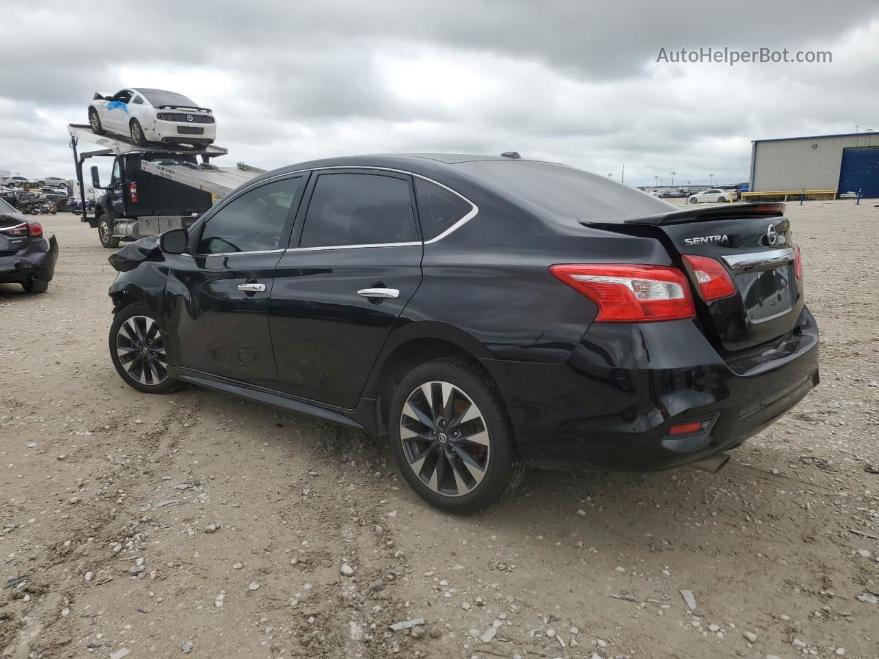 2019 Nissan Sentra S Черный vin: 3N1AB7AP6KY307834