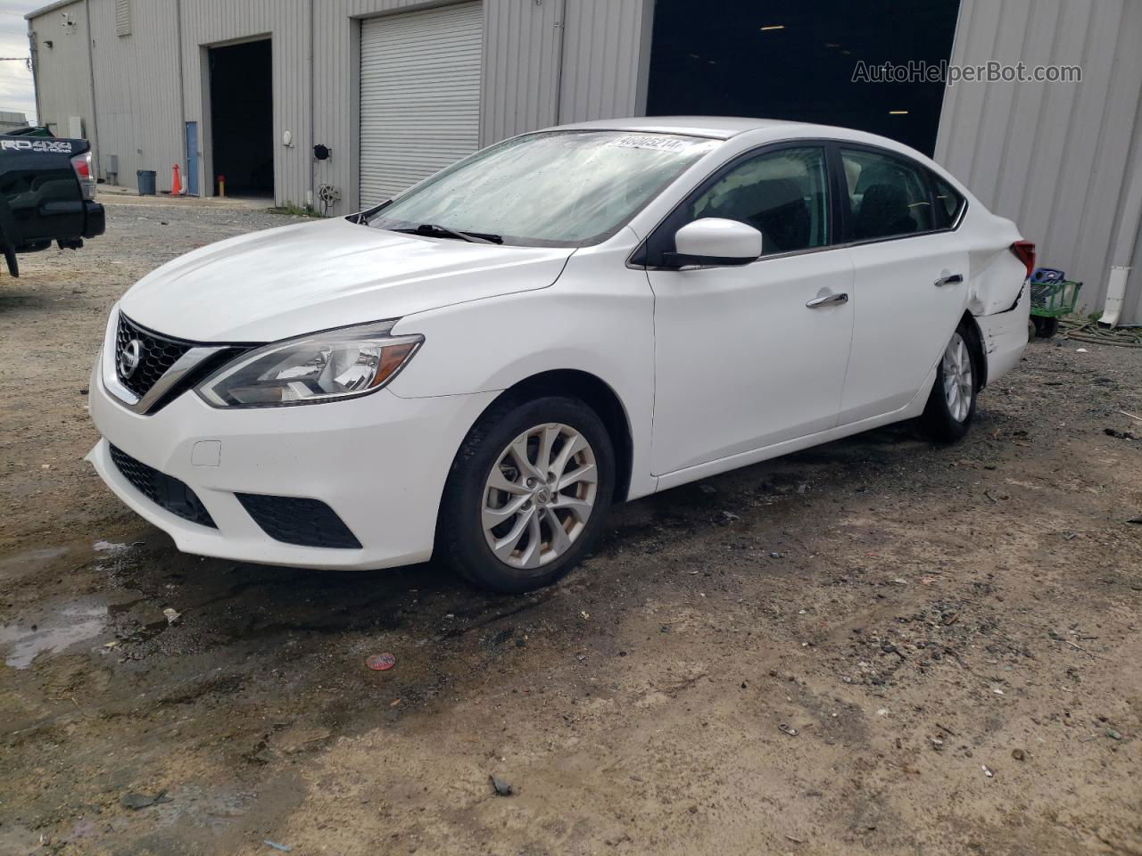 2019 Nissan Sentra S White vin: 3N1AB7AP6KY318056