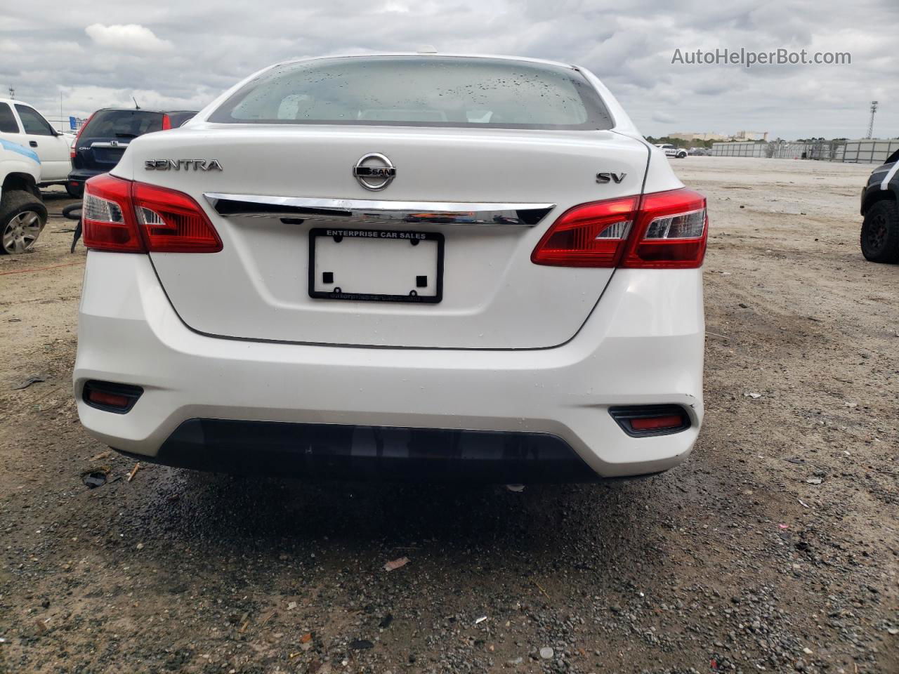 2019 Nissan Sentra S White vin: 3N1AB7AP6KY318056