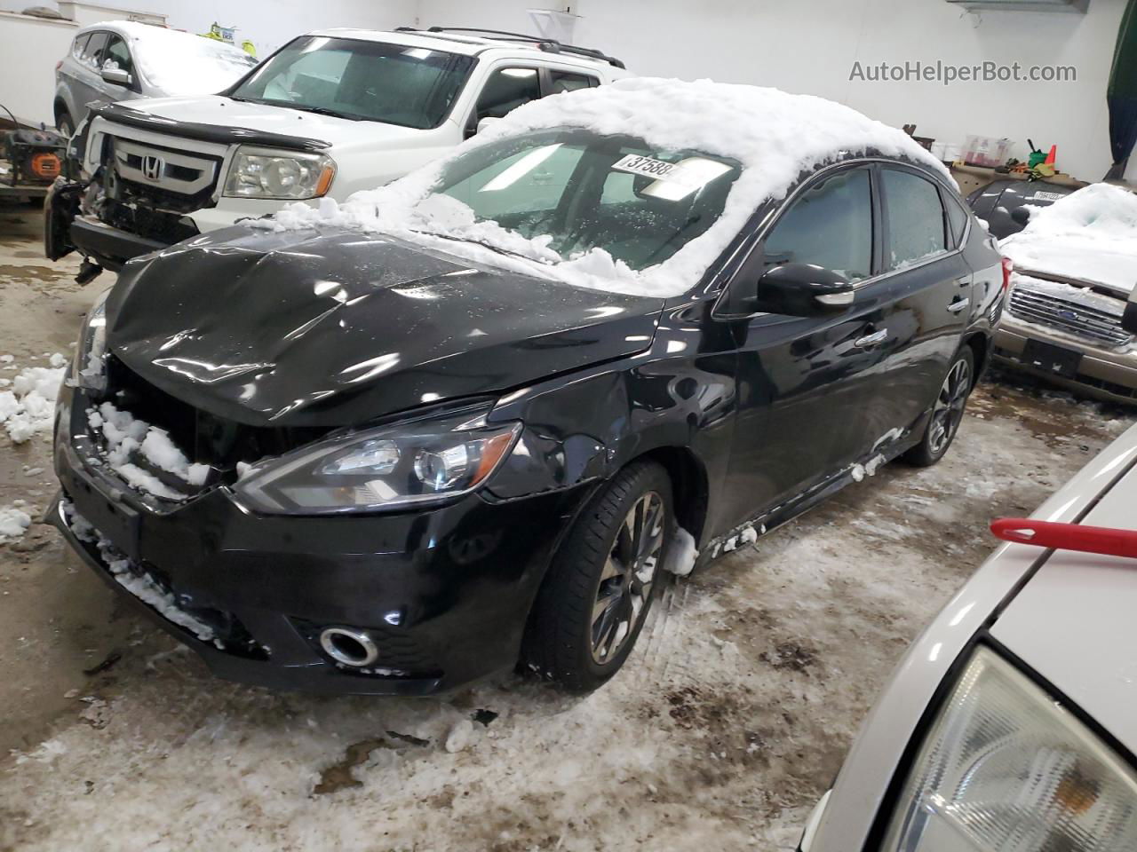 2019 Nissan Sentra S Черный vin: 3N1AB7AP6KY320129