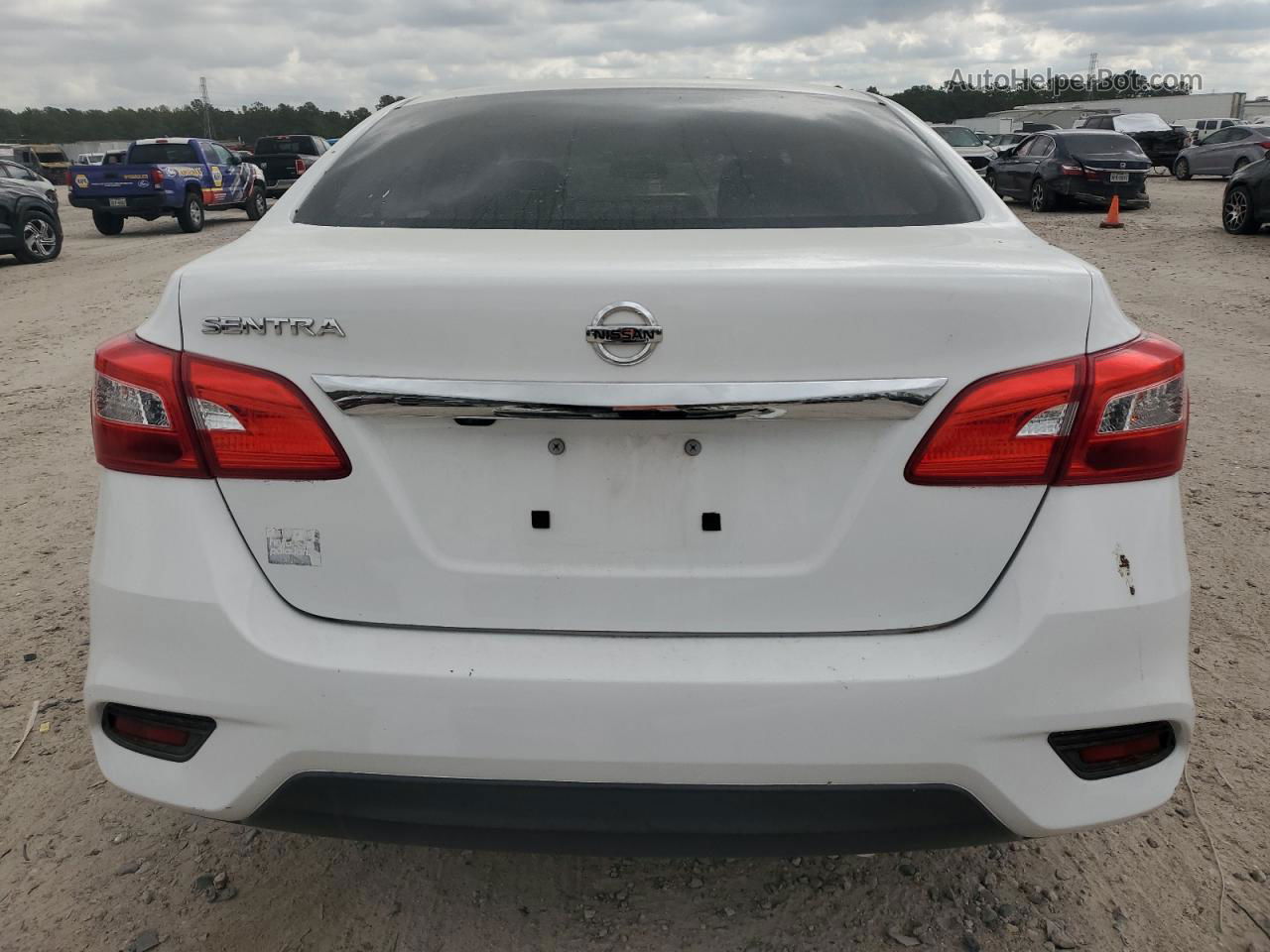 2019 Nissan Sentra S White vin: 3N1AB7AP6KY326688