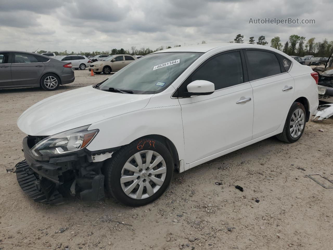 2019 Nissan Sentra S White vin: 3N1AB7AP6KY326688