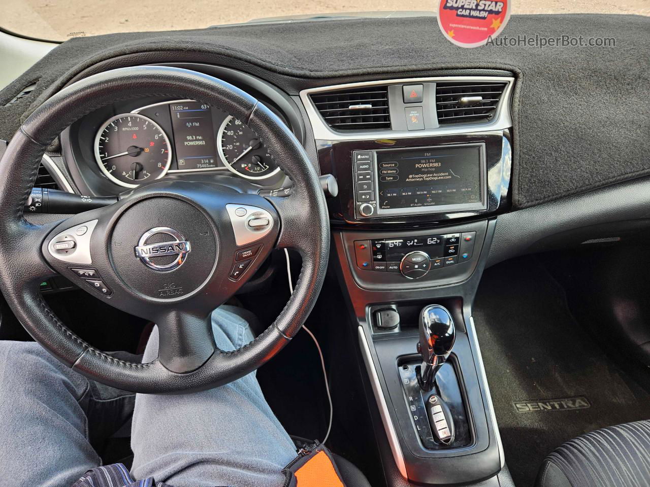 2019 Nissan Sentra S Угольный vin: 3N1AB7AP6KY335455