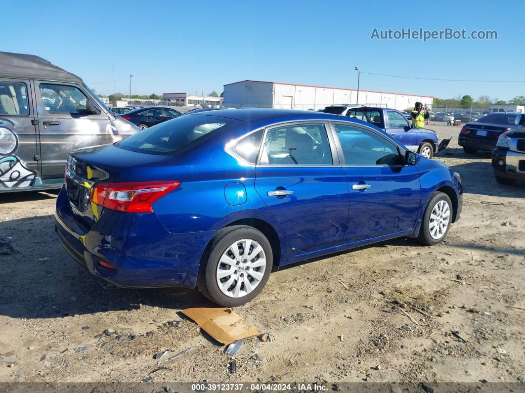 2019 Nissan Sentra S Blue vin: 3N1AB7AP6KY335651