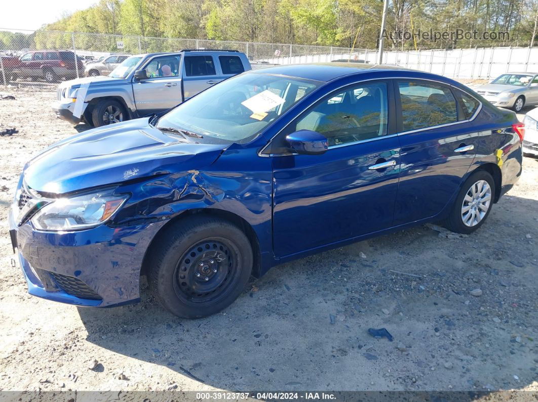 2019 Nissan Sentra S Blue vin: 3N1AB7AP6KY335651