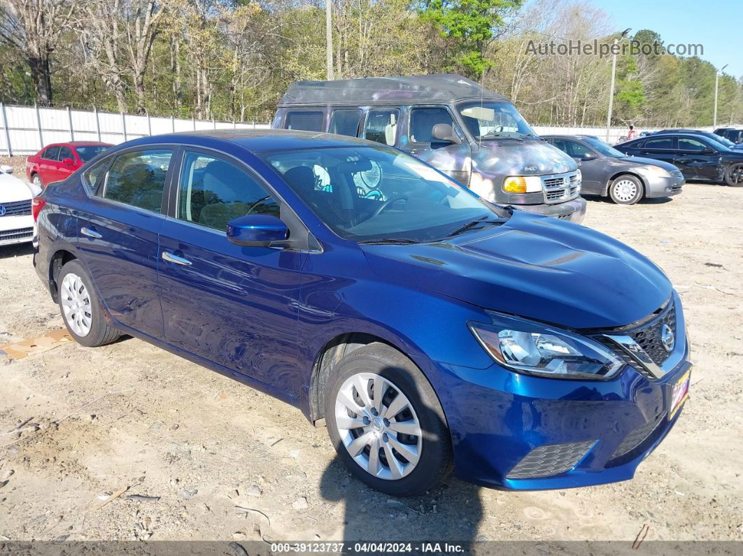 2019 Nissan Sentra S Blue vin: 3N1AB7AP6KY335651