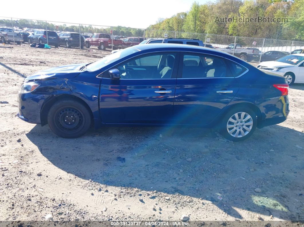 2019 Nissan Sentra S Blue vin: 3N1AB7AP6KY335651