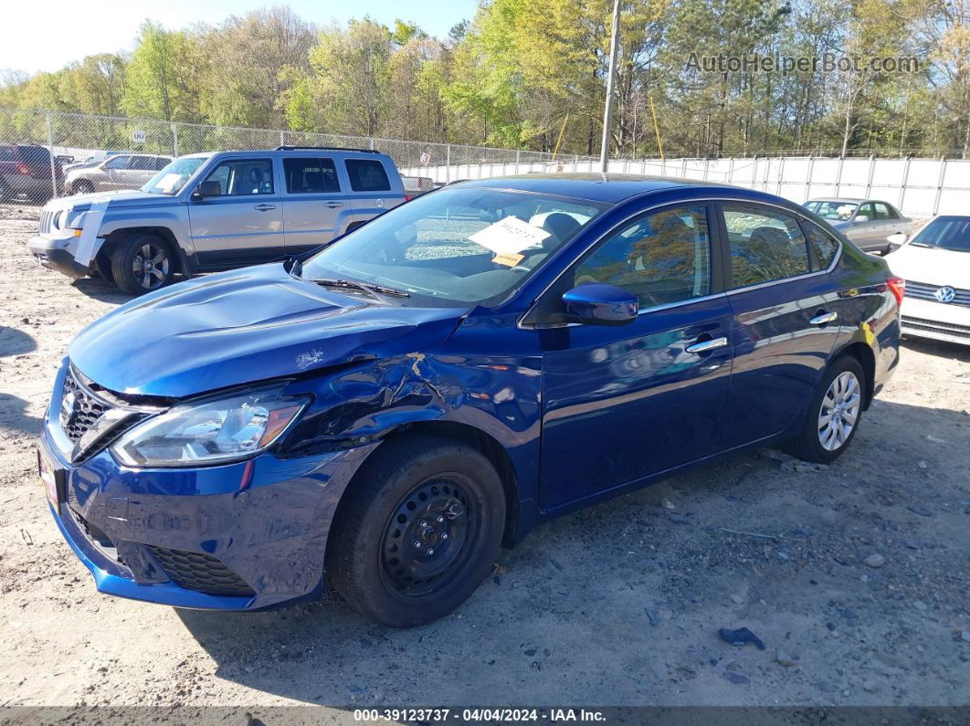 2019 Nissan Sentra S Blue vin: 3N1AB7AP6KY335651