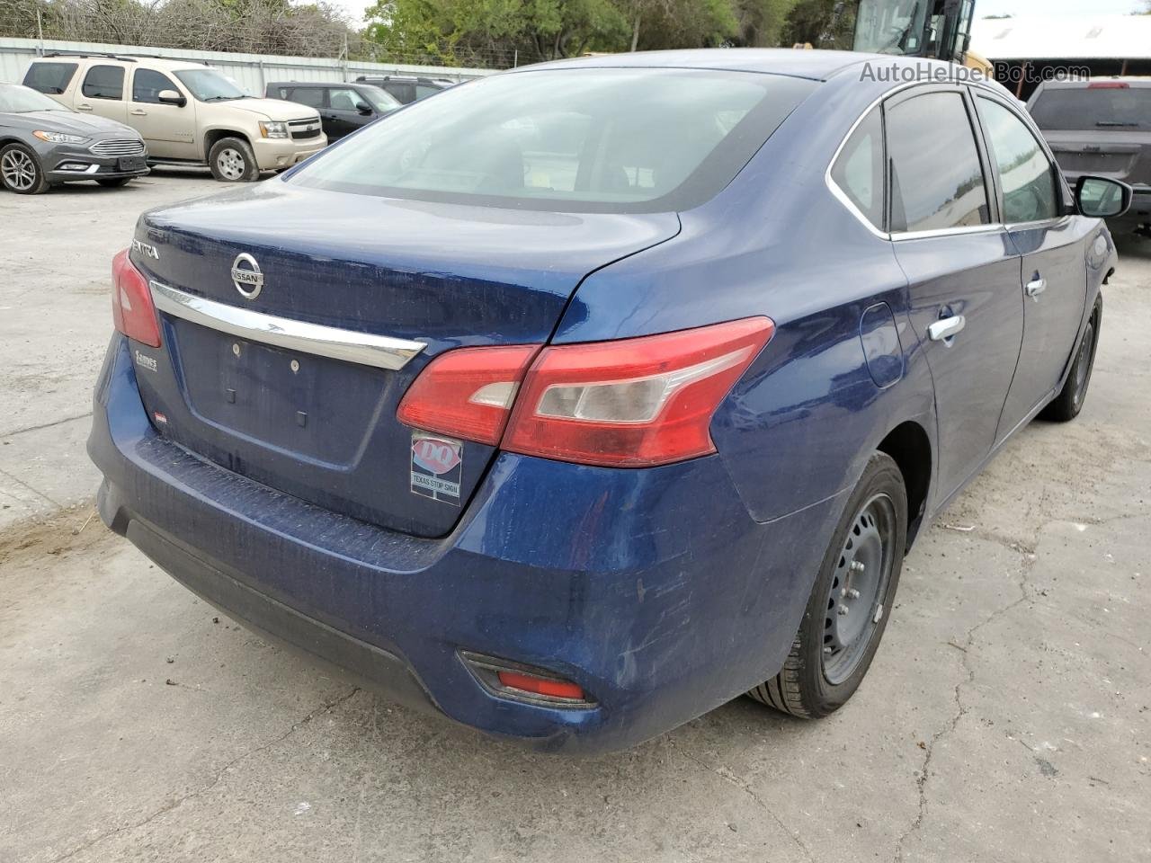 2019 Nissan Sentra S Синий vin: 3N1AB7AP6KY336363