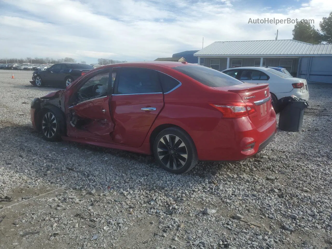 2019 Nissan Sentra S Red vin: 3N1AB7AP6KY342826