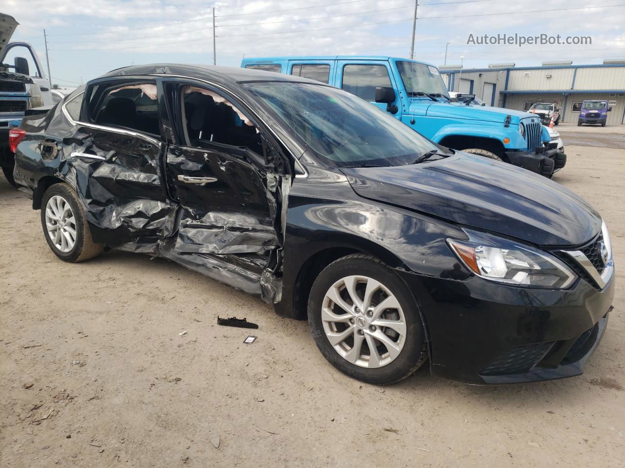 2019 Nissan Sentra S Black vin: 3N1AB7AP6KY358119