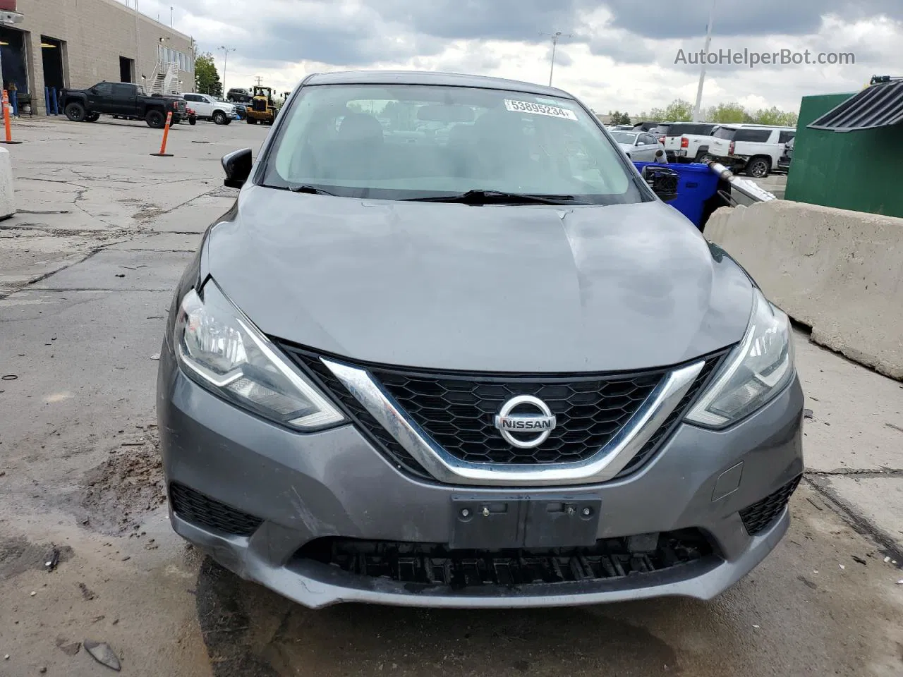 2019 Nissan Sentra S Серый vin: 3N1AB7AP6KY368620