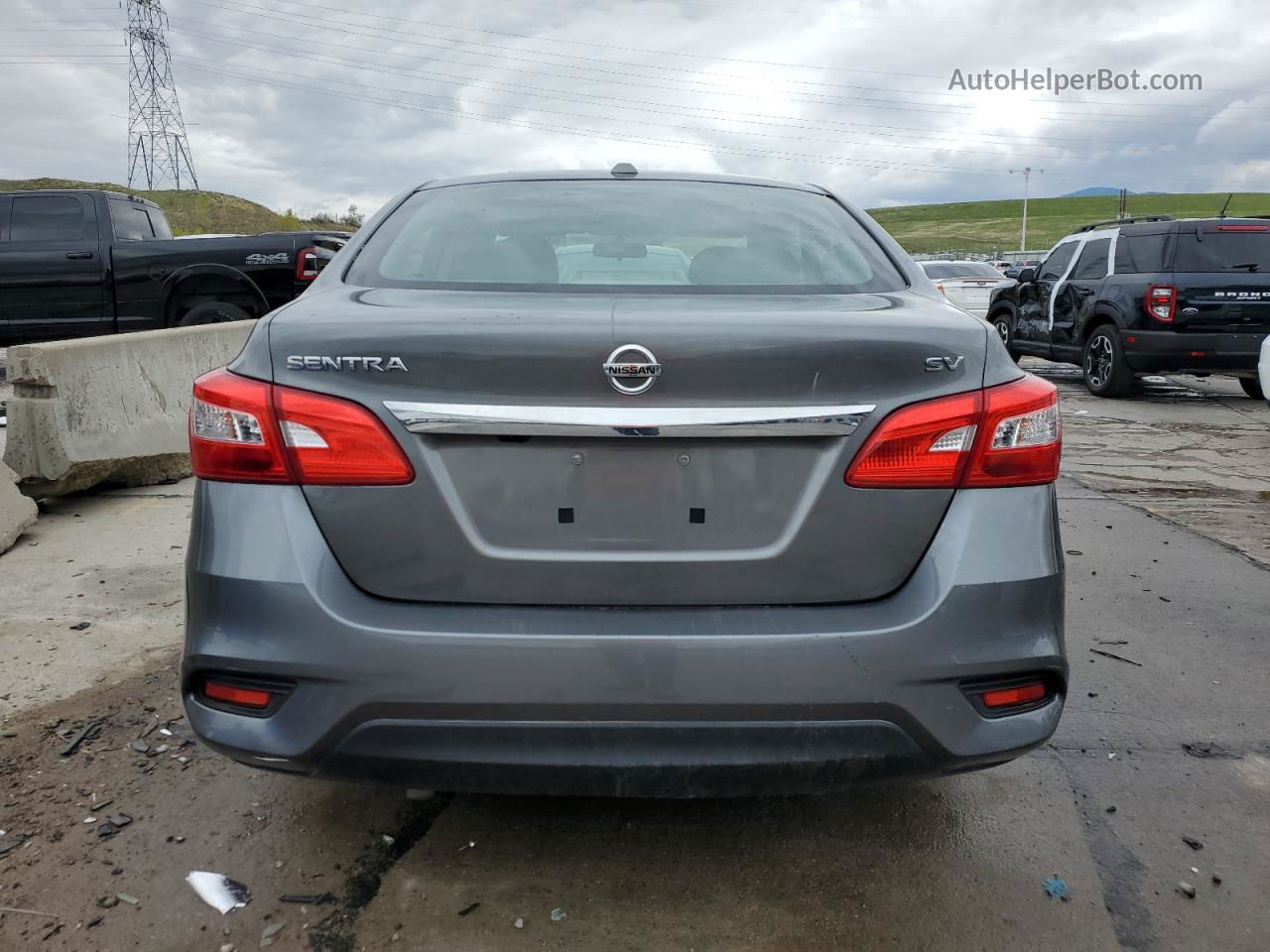 2019 Nissan Sentra S Gray vin: 3N1AB7AP6KY368620