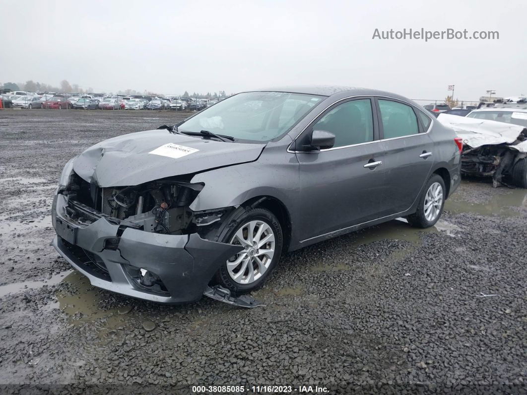 2019 Nissan Sentra Sv Серый vin: 3N1AB7AP6KY369721