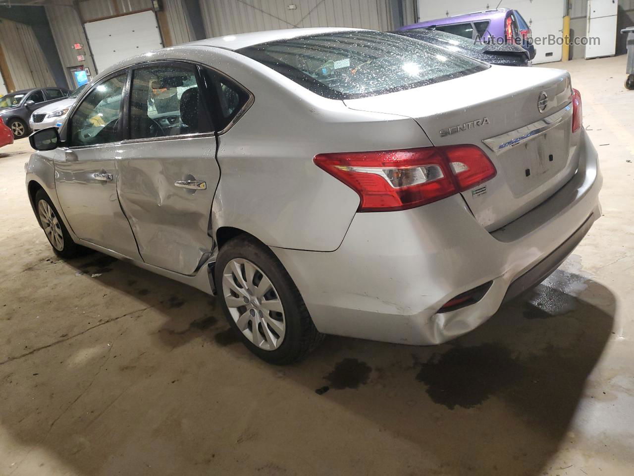 2019 Nissan Sentra S Серебряный vin: 3N1AB7AP6KY376104