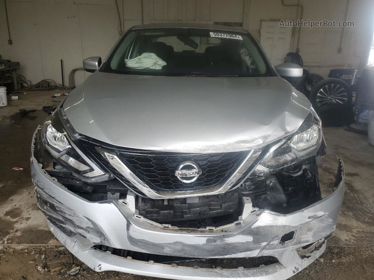 2019 Nissan Sentra S Серебряный vin: 3N1AB7AP6KY385918