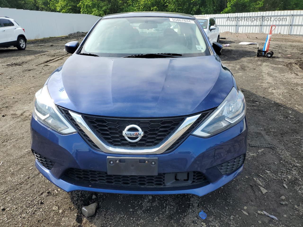 2019 Nissan Sentra S Blue vin: 3N1AB7AP6KY390178