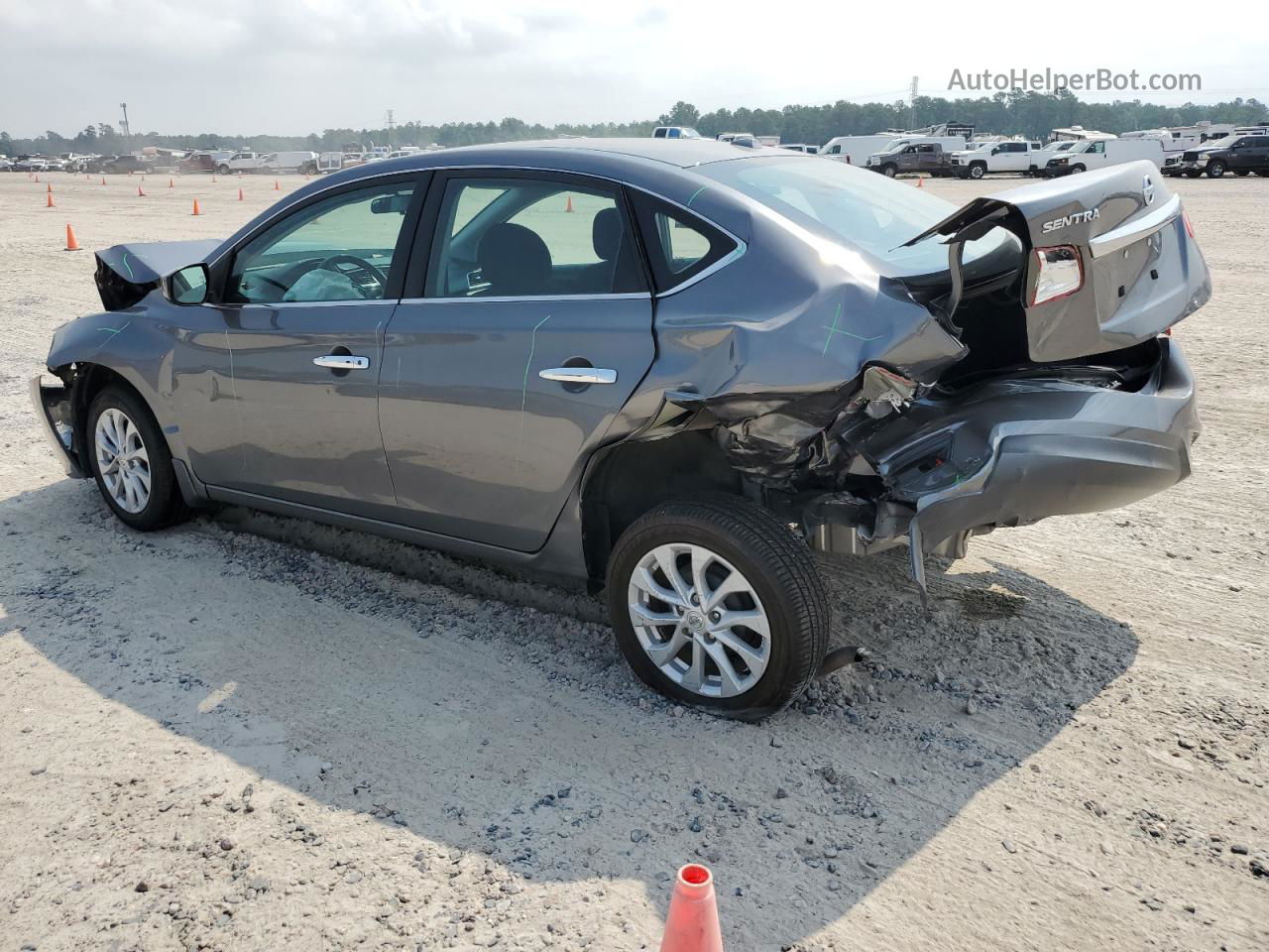 2019 Nissan Sentra S Серый vin: 3N1AB7AP6KY399169