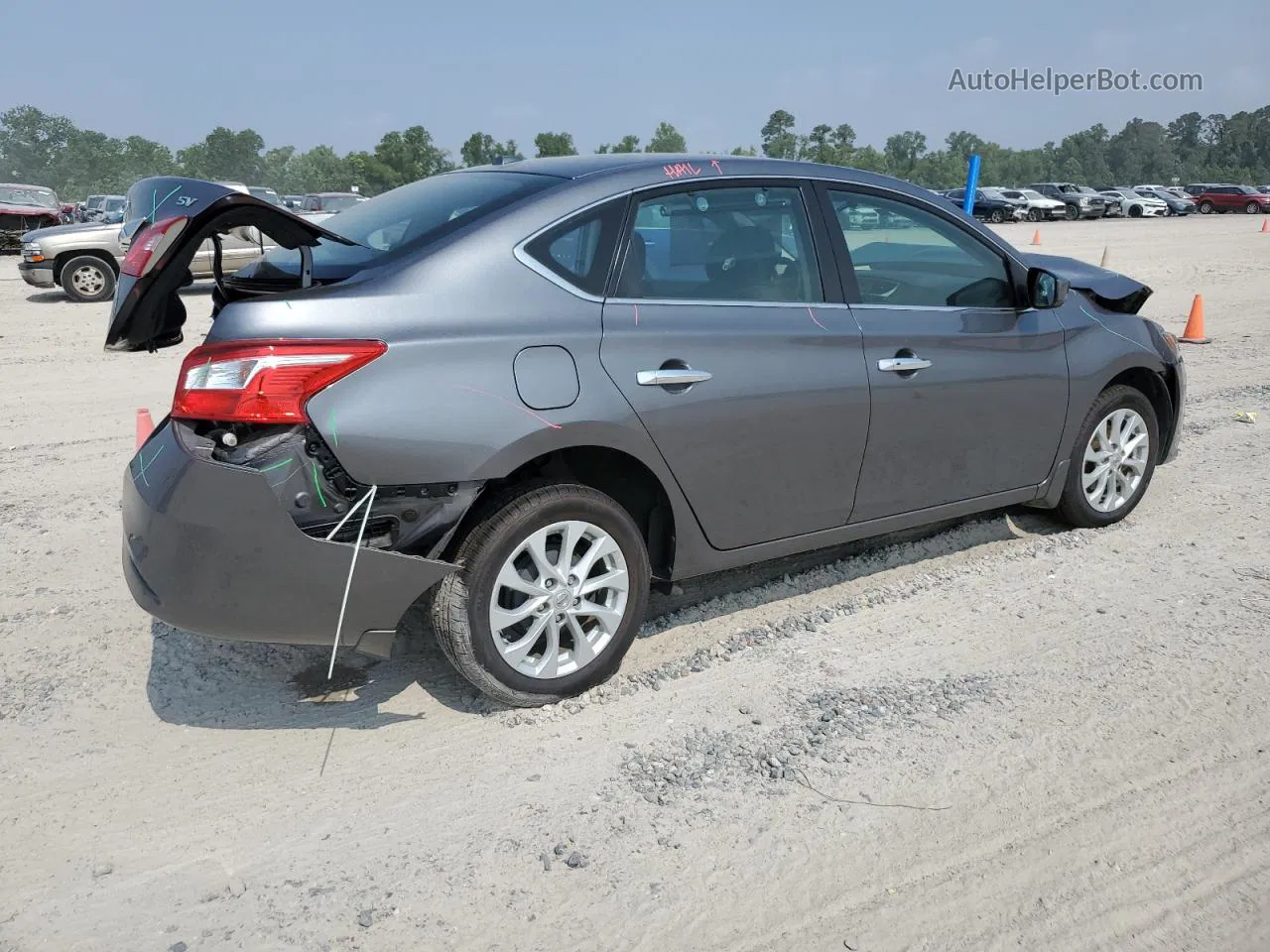 2019 Nissan Sentra S Gray vin: 3N1AB7AP6KY399169