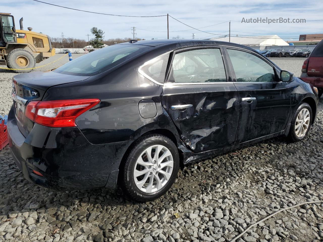 2019 Nissan Sentra S Черный vin: 3N1AB7AP6KY402636