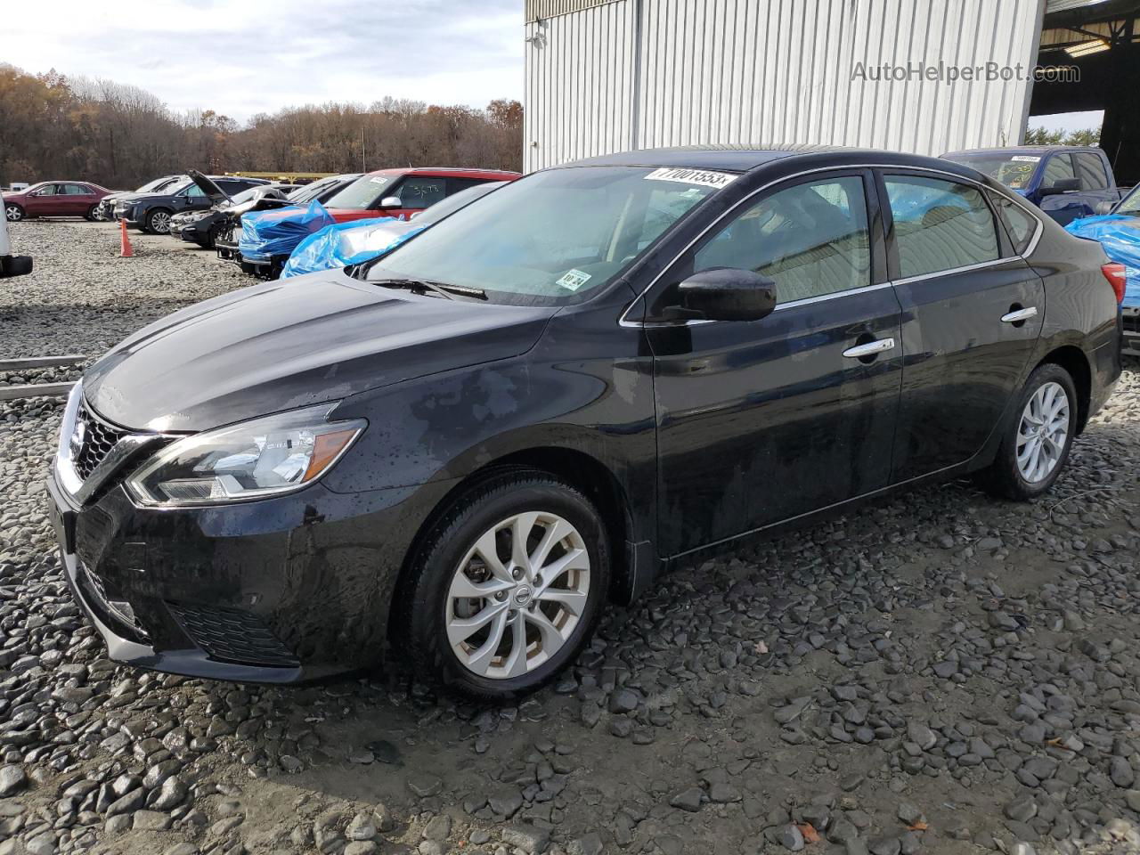 2019 Nissan Sentra S Черный vin: 3N1AB7AP6KY402636