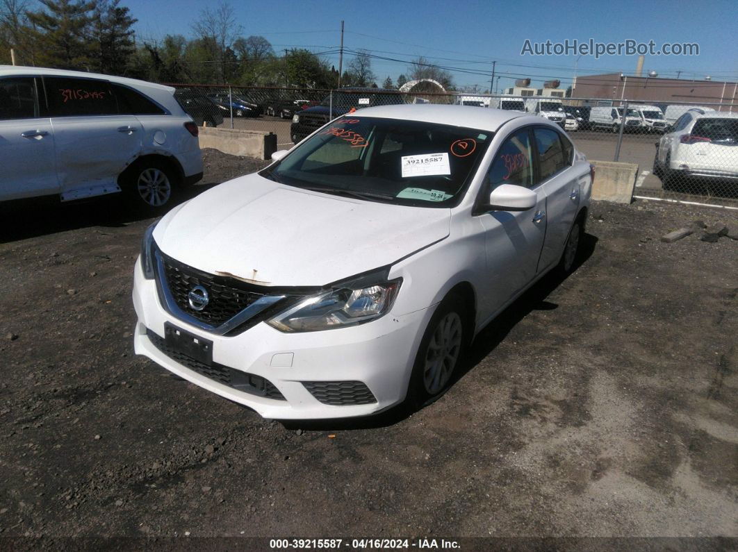 2019 Nissan Sentra Sv White vin: 3N1AB7AP6KY422885