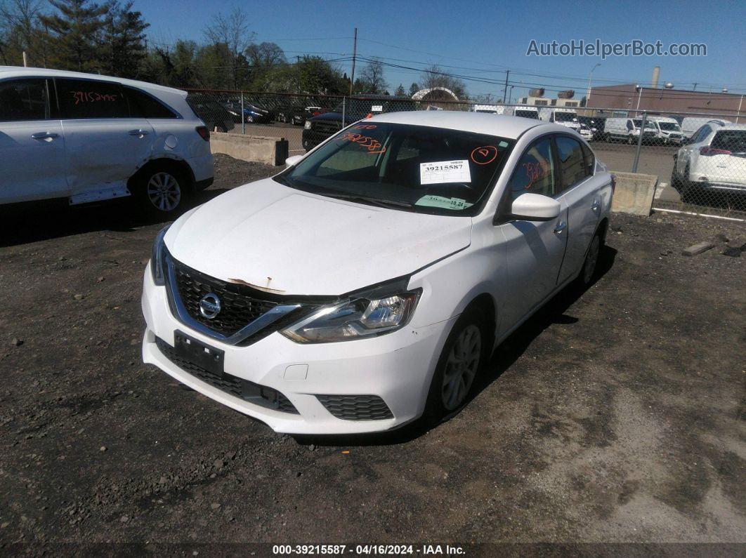 2019 Nissan Sentra Sv White vin: 3N1AB7AP6KY422885