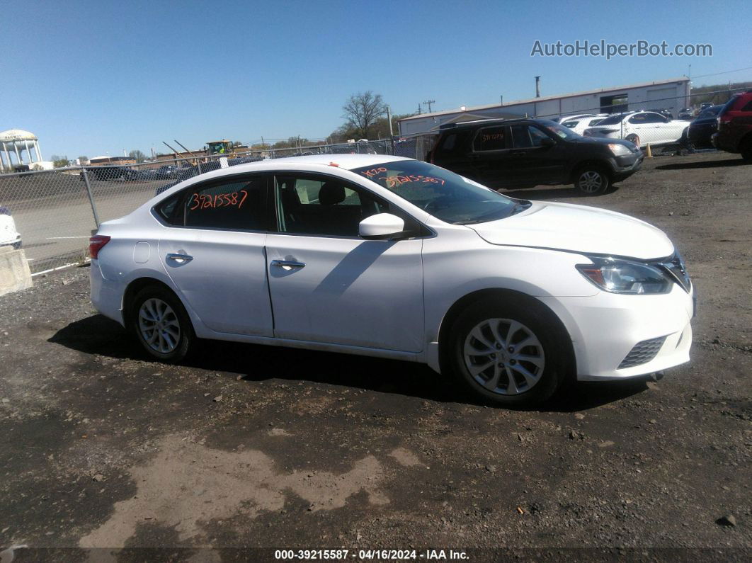 2019 Nissan Sentra Sv White vin: 3N1AB7AP6KY422885