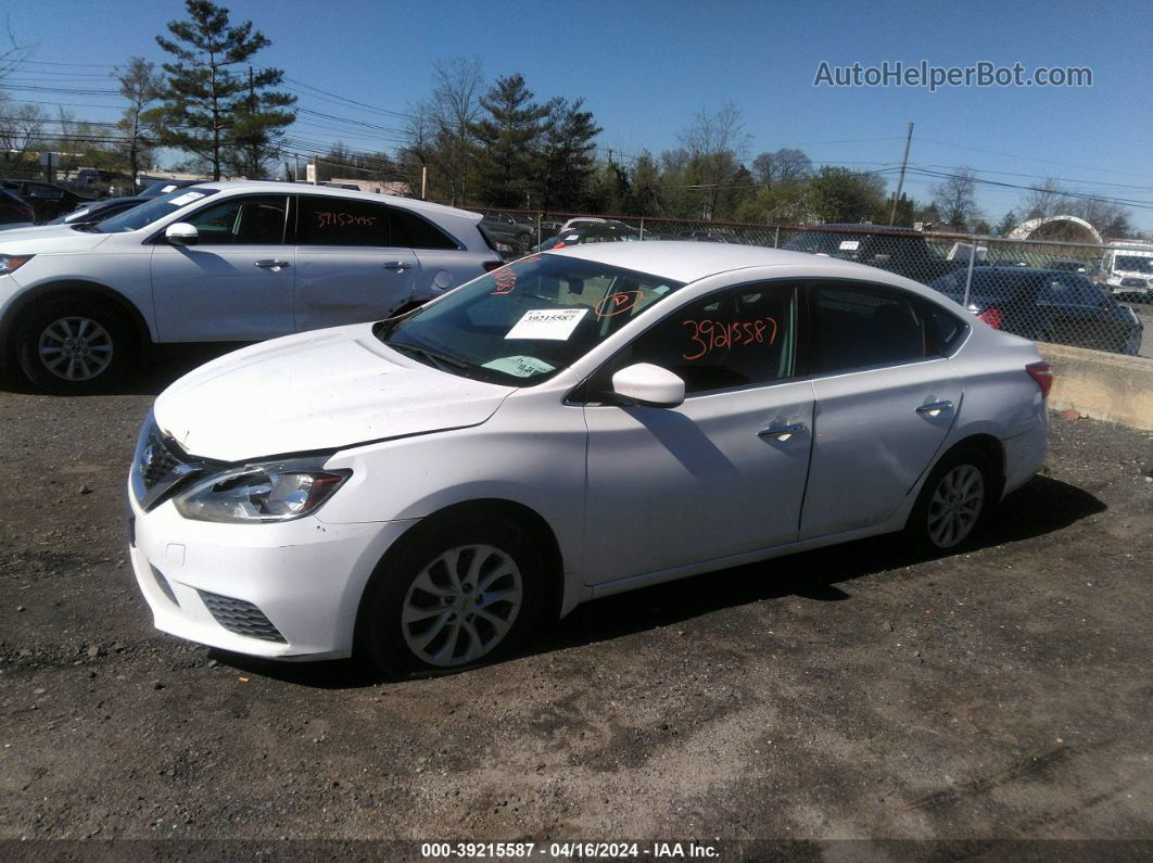 2019 Nissan Sentra Sv White vin: 3N1AB7AP6KY422885