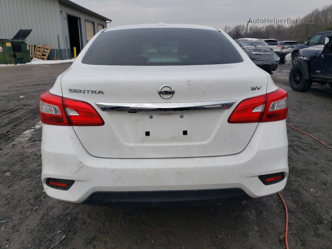 2019 Nissan Sentra S White vin: 3N1AB7AP6KY425527