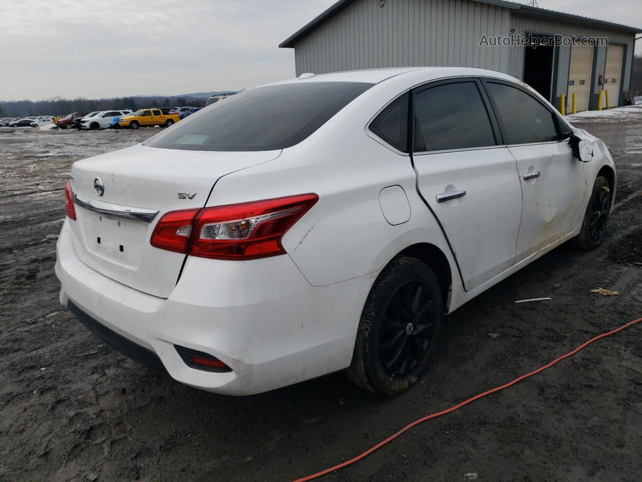 2019 Nissan Sentra S White vin: 3N1AB7AP6KY425527