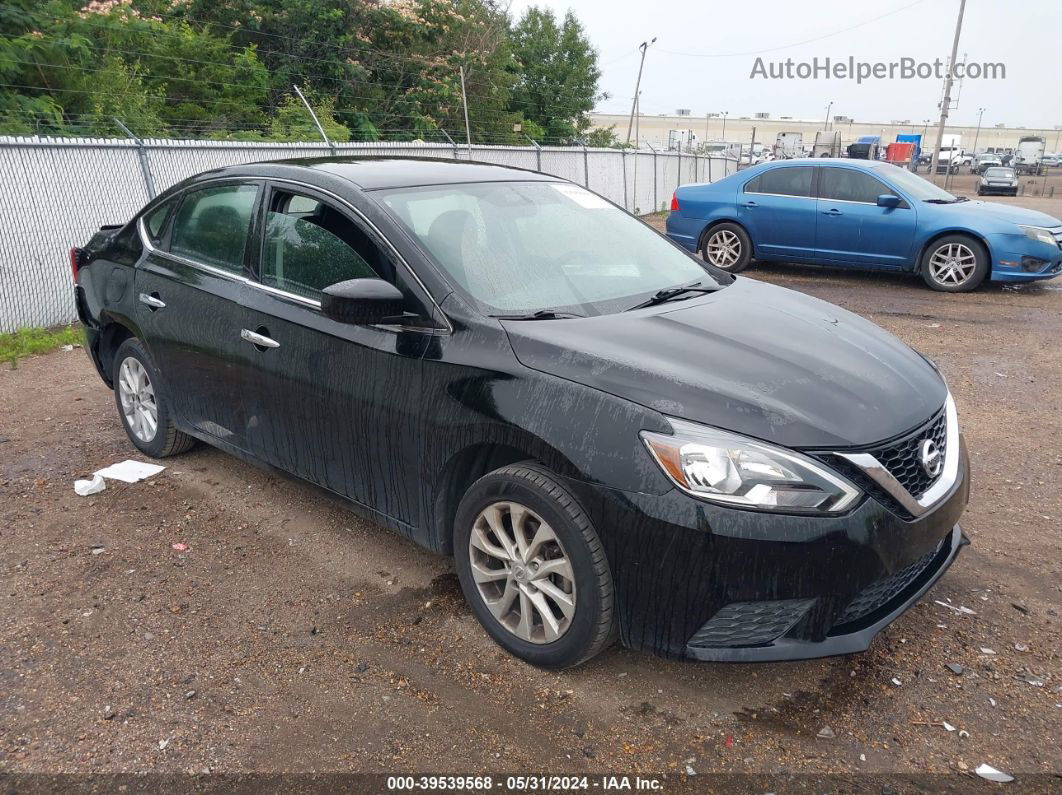 2019 Nissan Sentra Sv Black vin: 3N1AB7AP6KY426824