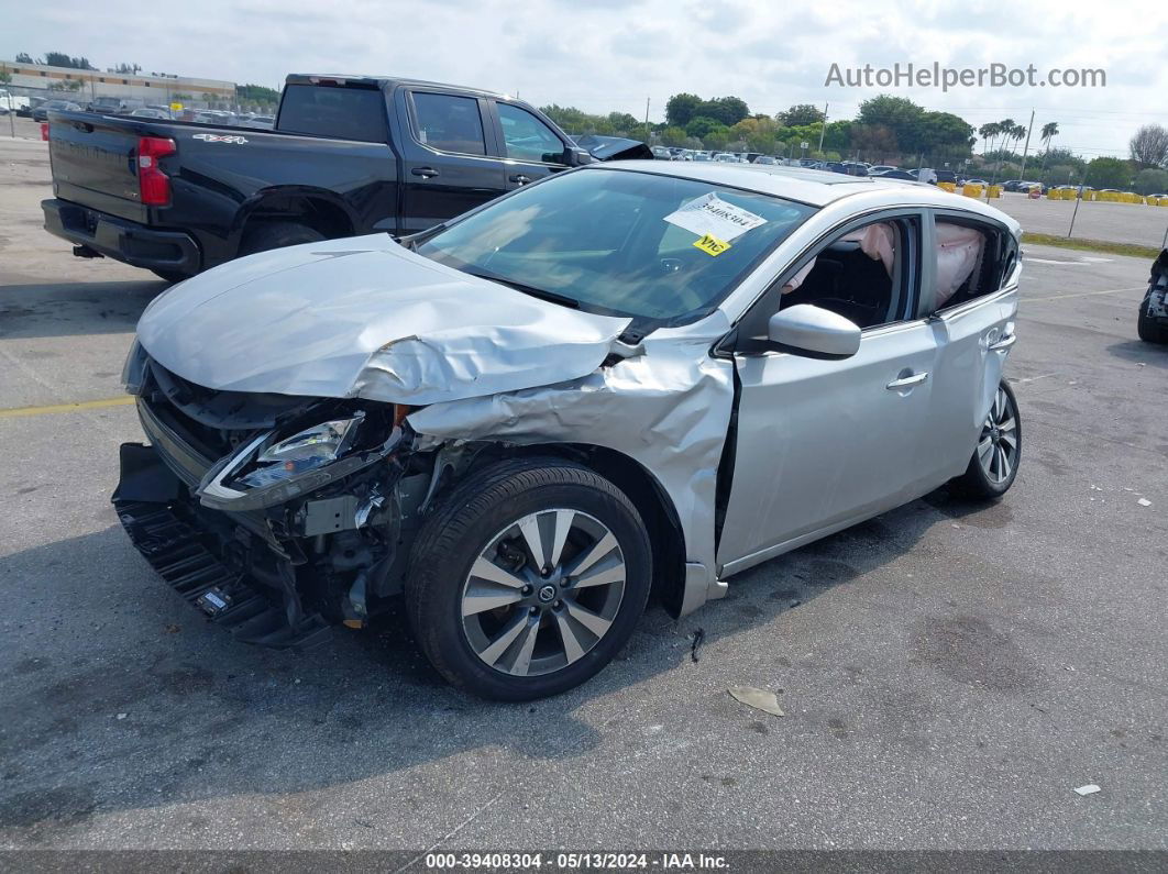 2019 Nissan Sentra Sv Silver vin: 3N1AB7AP6KY443090