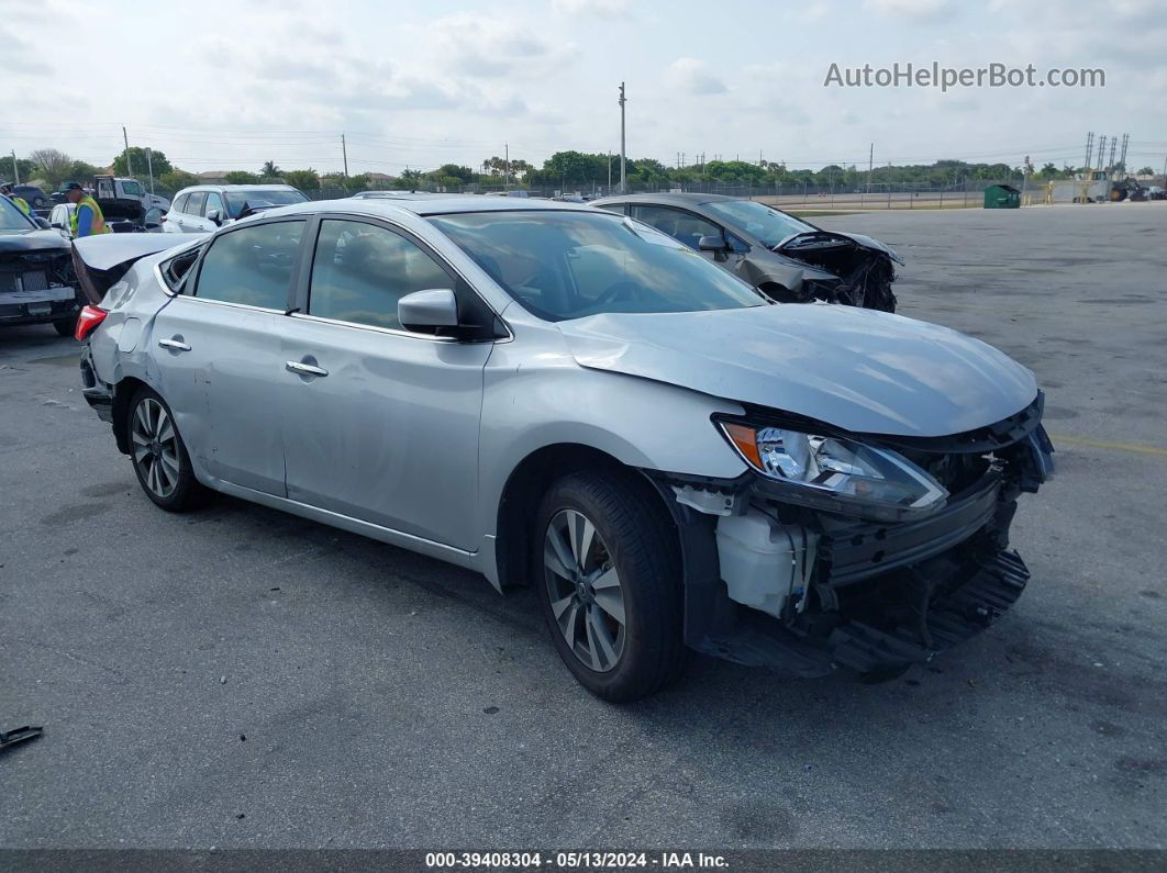 2019 Nissan Sentra Sv Silver vin: 3N1AB7AP6KY443090