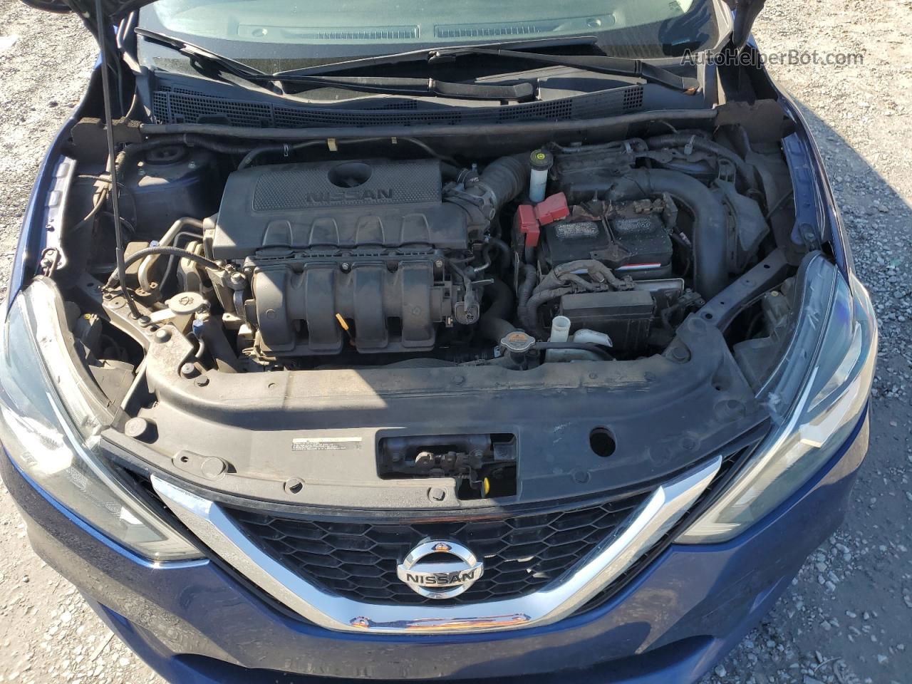 2019 Nissan Sentra S Синий vin: 3N1AB7AP6KY444739