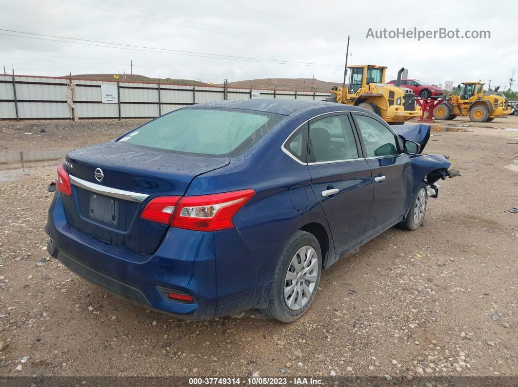 2019 Nissan Sentra S Синий vin: 3N1AB7AP6KY451996