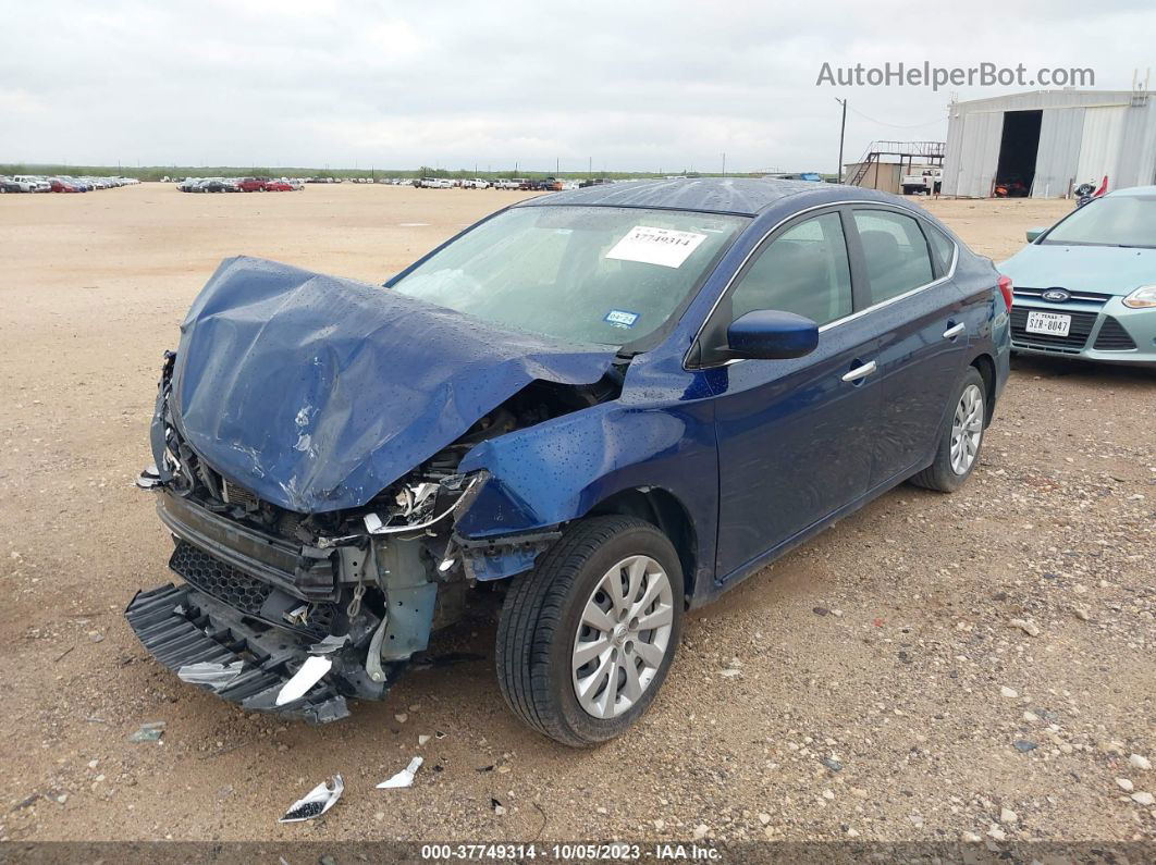 2019 Nissan Sentra S Blue vin: 3N1AB7AP6KY451996