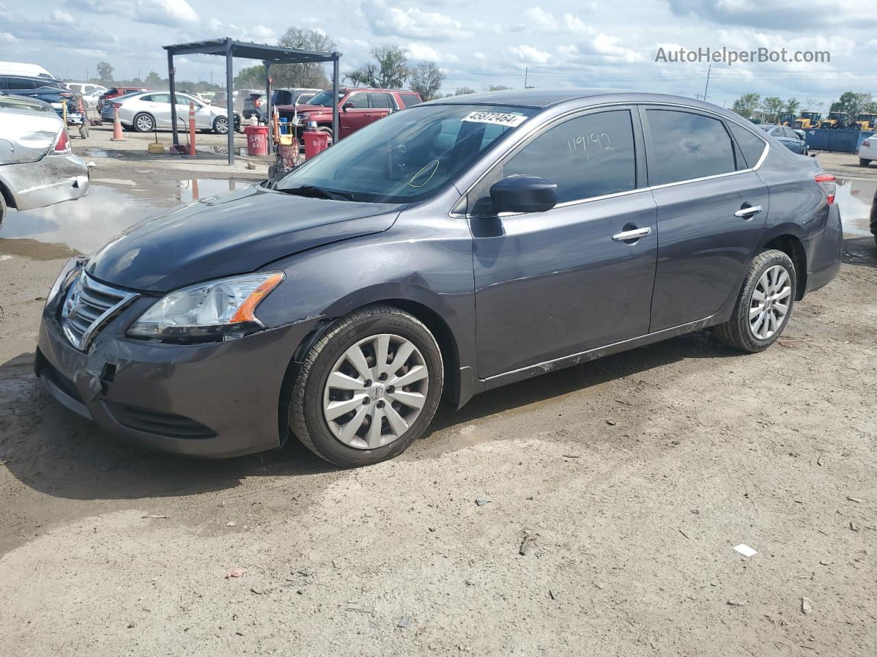 2014 Nissan Sentra S Gray vin: 3N1AB7AP7EL643557