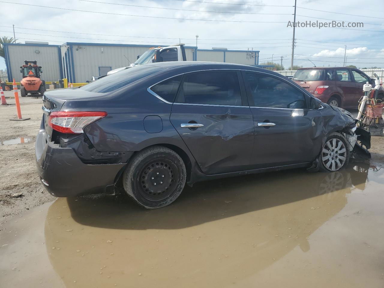 2014 Nissan Sentra S Gray vin: 3N1AB7AP7EL643557