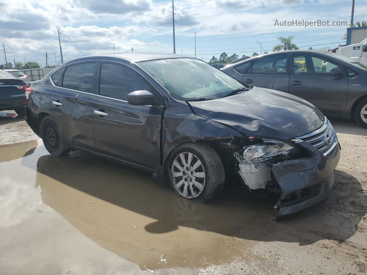 2014 Nissan Sentra S Gray vin: 3N1AB7AP7EL643557