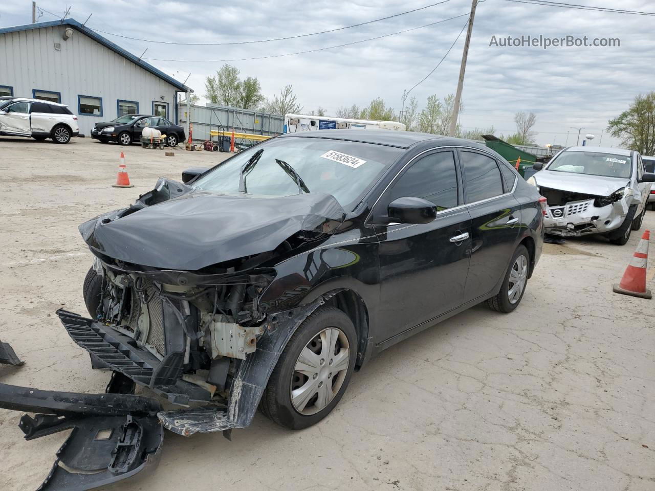 2014 Nissan Sentra S Black vin: 3N1AB7AP7EL676722