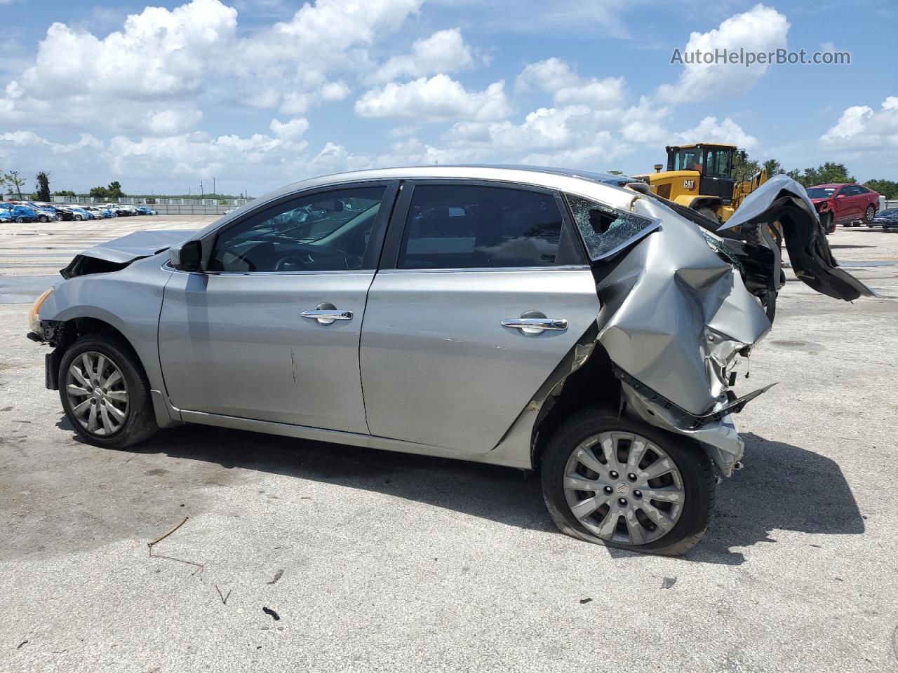 2014 Nissan Sentra S Серебряный vin: 3N1AB7AP7EY228516