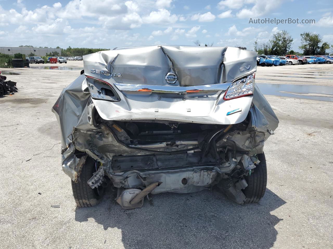 2014 Nissan Sentra S Silver vin: 3N1AB7AP7EY228516