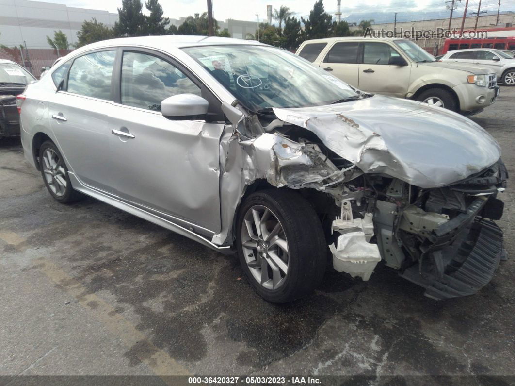 2014 Nissan Sentra Sr Silver vin: 3N1AB7AP7EY230699