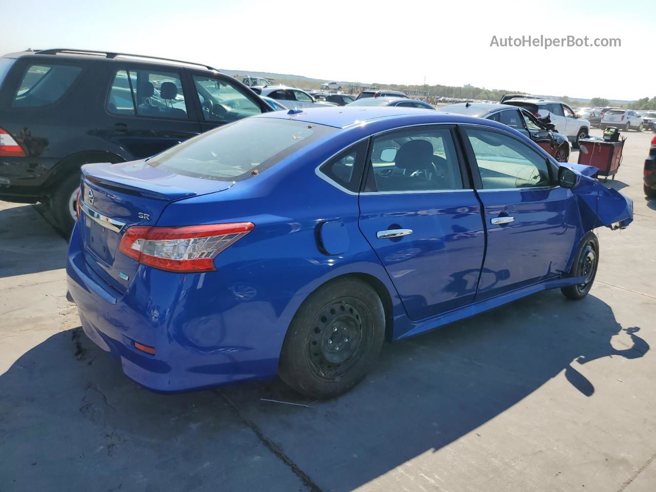 2014 Nissan Sentra S Blue vin: 3N1AB7AP7EY250581